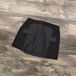 Asos Design Black and Gray Mini Skirt